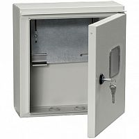 Распределительный шкаф ЩУ, 2 мод., IP54, навесной, сталь, серая дверь, с клеммами |  код. MKM51-N-01-54 |  IEK